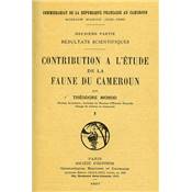 <i>T. Monod</i><br>Contribution à l'étude de la faune du Cameroun.<br>Tome 1