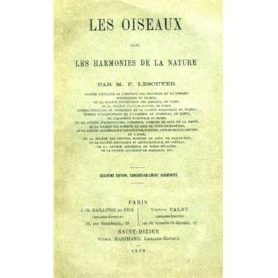 <i>J.-F. Lescuyer</i><br>Les oiseaux dans les harmonies de la nature