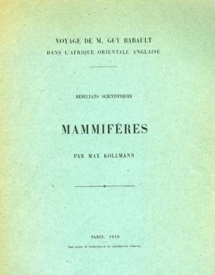 <i>M. Kollmann</i><br>Mammifères