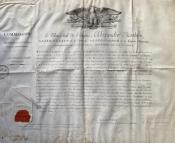 Brevet de lieutenant de louveterie.<br>1806