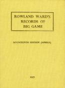 Rowland Ward's records of big game.<br>1977. 17th edition.<br>Africa