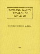 Rowland Ward's records of big game.<br>1977. 17th edition.<br>Africa