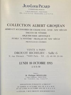 <i>A. Grosjean</i><br> Collection d'armes de chasse