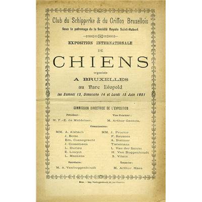 Exposition internationale de chiens<br>organisée à Bruxelles...