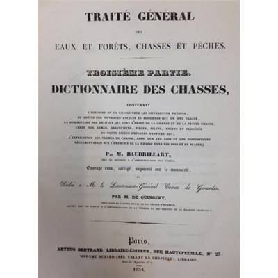 <i>J.-J. Baudrillart & M. de Quingery</i><br>Dictionnaire des chasses